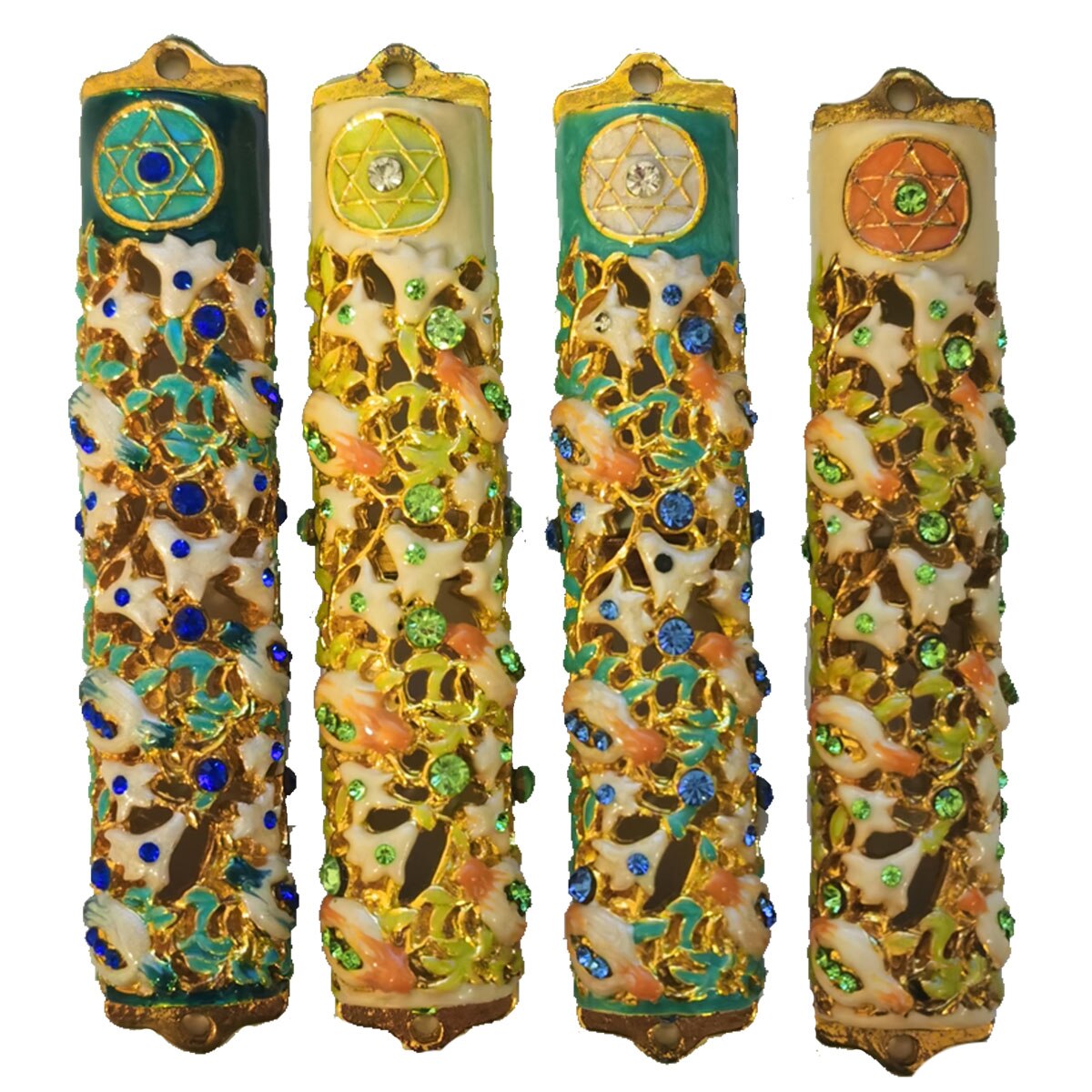 7inch Israel Judaism Mezuzah Holy Land Market Shema Blessing Home Door Decorations Accessories Metal without Scroll（Random）