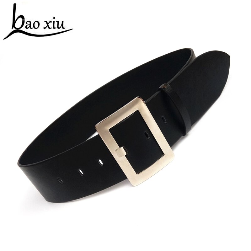 Vintage leren riem bruin met vierkante gesp zilver van echt leer - uniseks - Riemen Vintage leren riem bruin met vierkante gesp zilver van echt leer - uniseks - Riemen