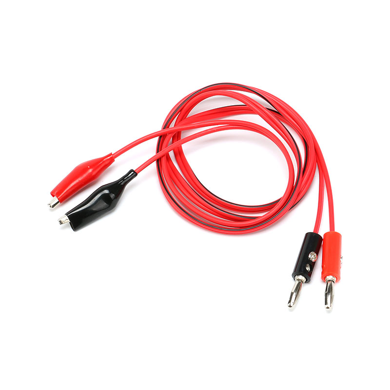 100 cm Multimeter Probe Electrical Clamp Alligator Testing Cord Lead Clip to Banana Plug Cable Leads Test Accessories