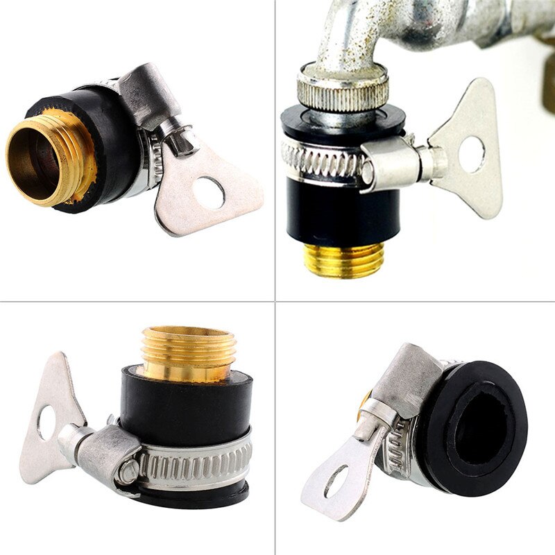 Universal Water Faucet Adapter With 1/2" Thread Hose Fitting Garden Irrigation Suitable For Transfer 15-20mm Diameter Tap 1 PC