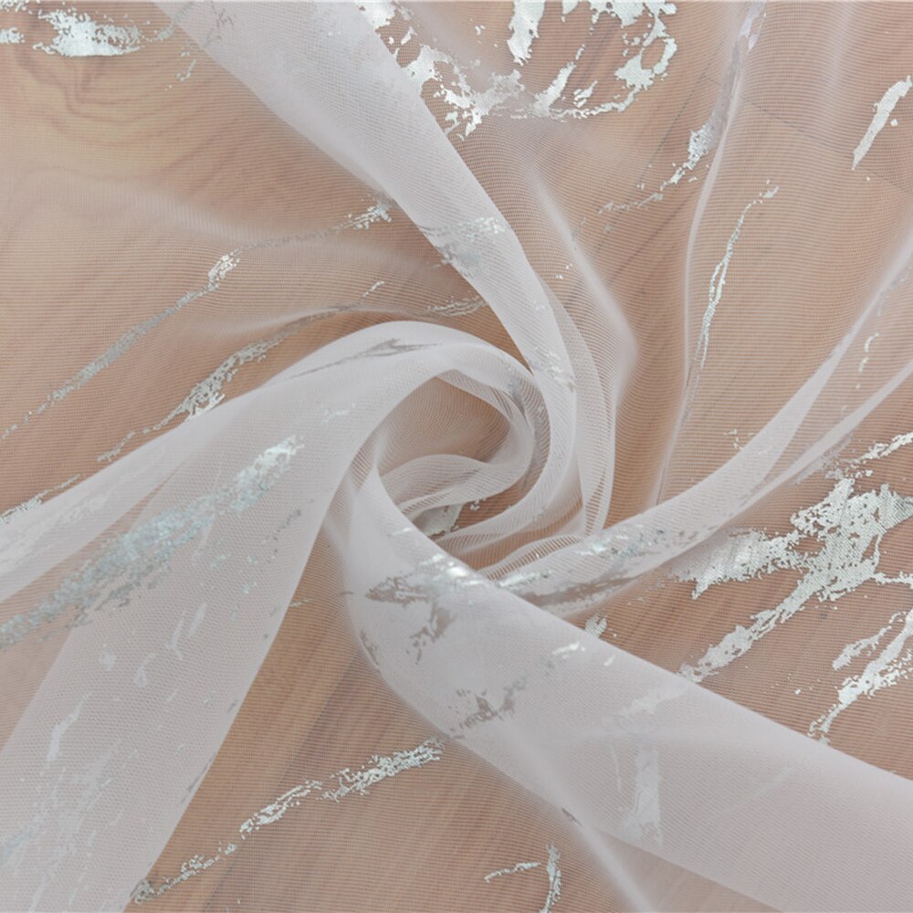 Sheer Curtains Marble Print Window Screen Curtains for Living Room Window Patio Door 1 Panel 40"x79"