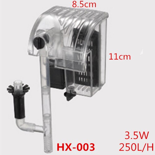 Aquarium Waterfall Filter Pump Aquarium Surface Skimmer Tank External Filter Wall-mountable Oil Film Processing Protein FA007: HX003 / EU Plug