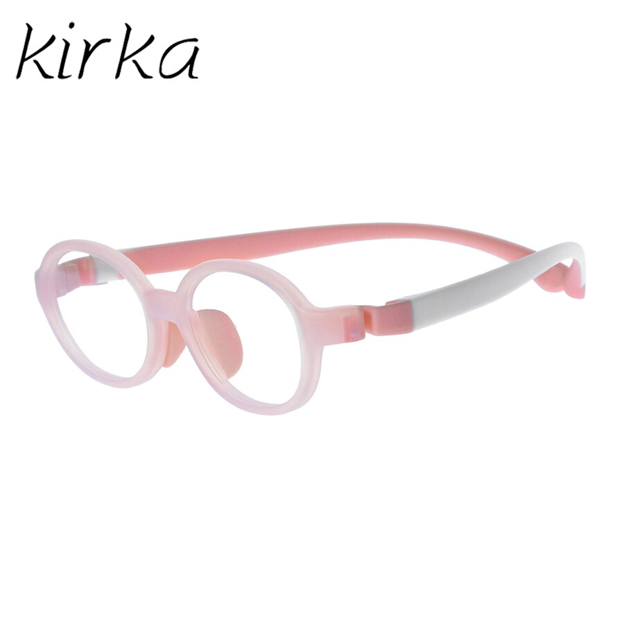 Kirka Optische freundlicher Brille Rahmen TR90 flexibel freundlicher Silikon Gläser Baby Brillen freundlicher Gummi Brille Rosa unisex: 9001C1