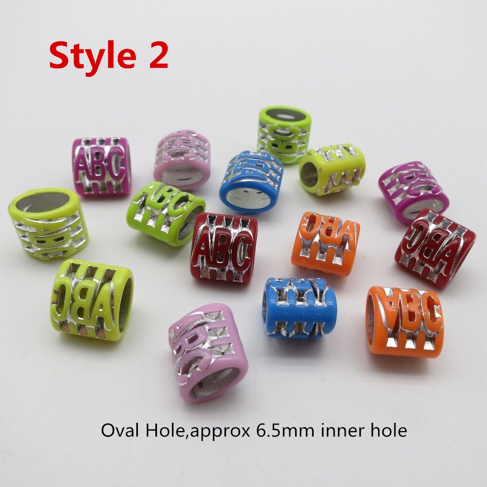 10pcs-20pcs coloured Crochet Braids hair dread dreadlock beads tube rings for Braiding Hair accessories for kids girls women