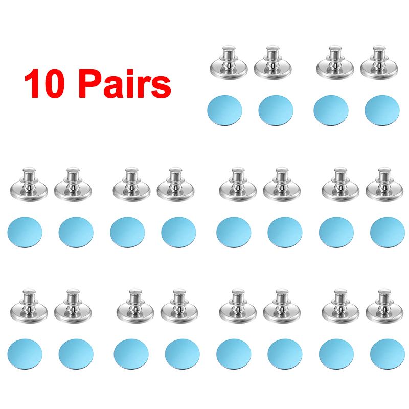 Fermoirs magnétiques pour rideaux, crochets à boucle détachables, bouton caché pour rideaux, boutons à pression, forte tenue, matériel sans clous, DIY: Rouge / 83-150cm