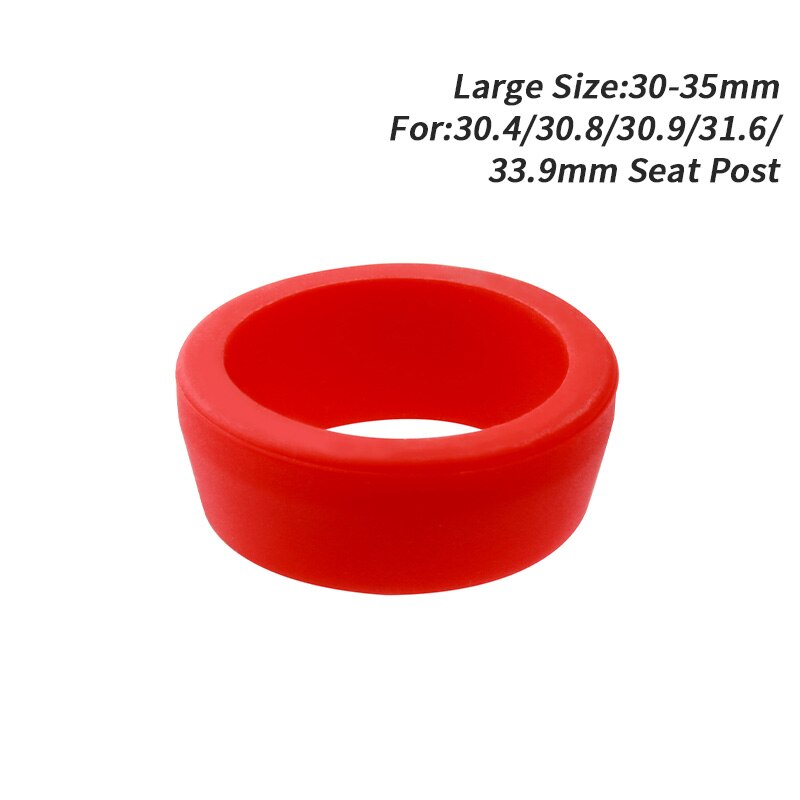 MUQZI 8 Colors Bike Seatpost Protector Ring For 25.4 27.2 30.4 30.8 30.9 31.6 33.9 Seat Post Silicagel Dust Case Cover MTB Parts: Big Red