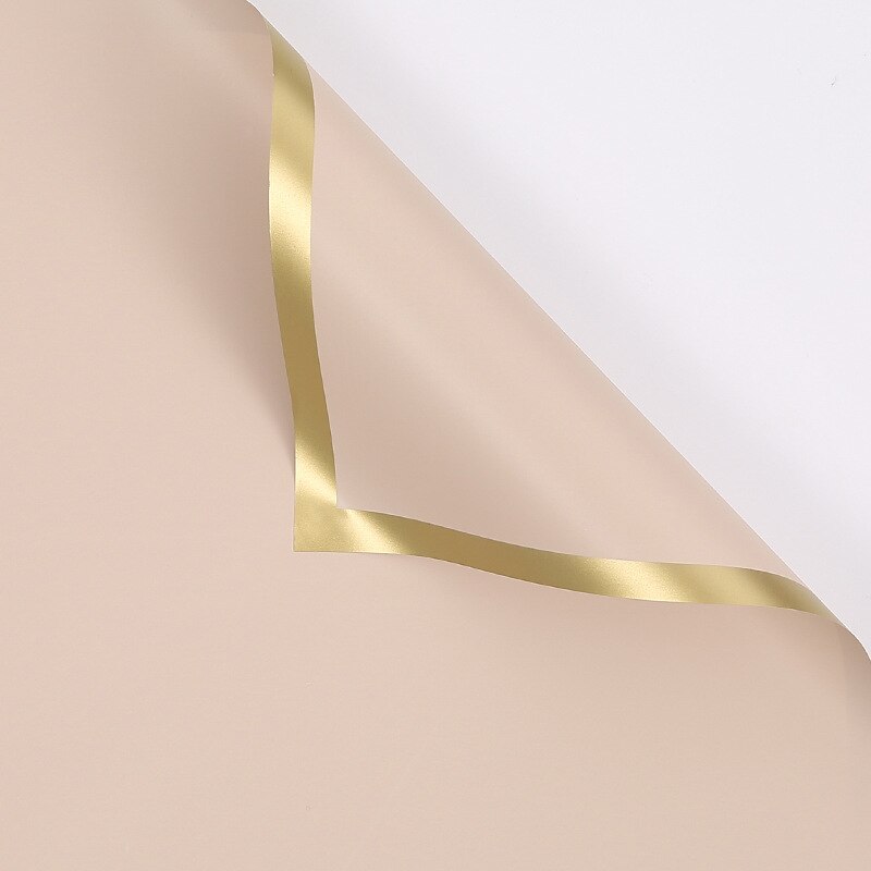 Wasserdichte Frische Blume Gold Rand Papier Rose Blume Verpackung Dekoration Papier Blumen- Strauß Verpackung Materialien: 04 nackt Gold