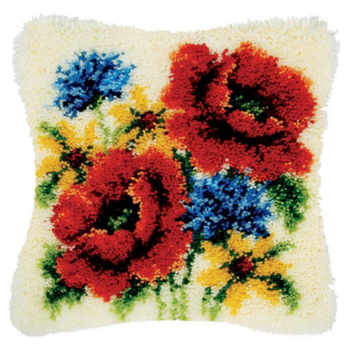 Bloem Klink Haak Smyrna Smyrna Knop Pakket Knoop Kussen Coussin Haak Loquet Klink Haak Kit Knooppakket Tapijt Kussen Heek