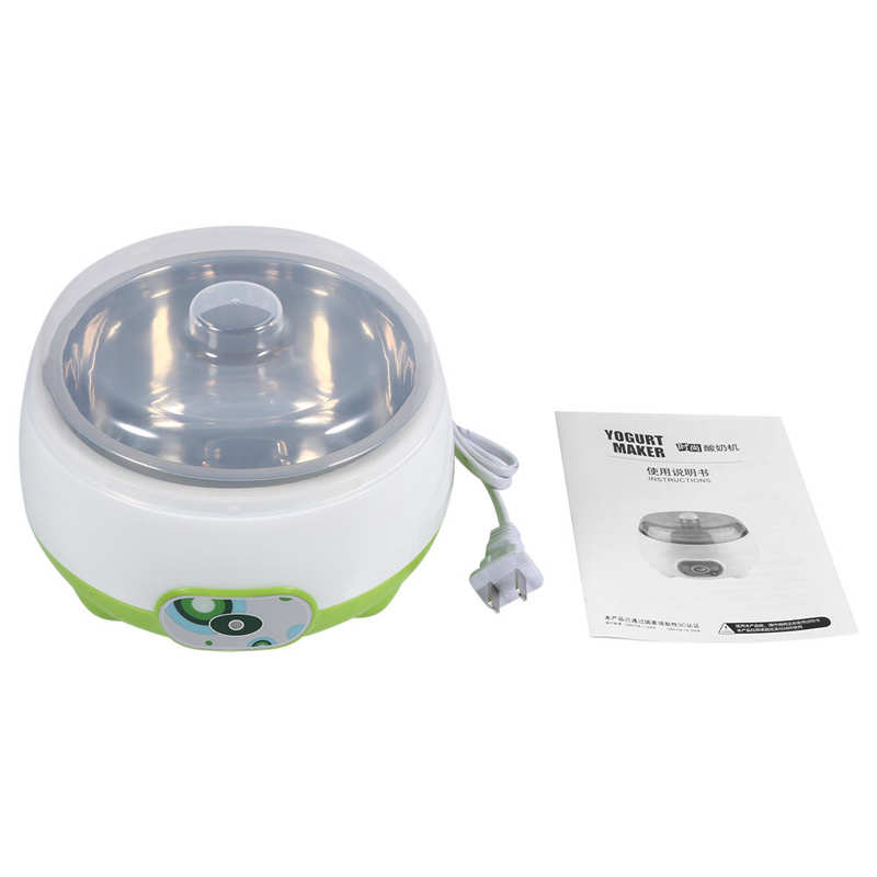 Máquina automática de acero inoxidable para hacer yogurtera, contenedor de Yogurt, aparato de cocina, 1L