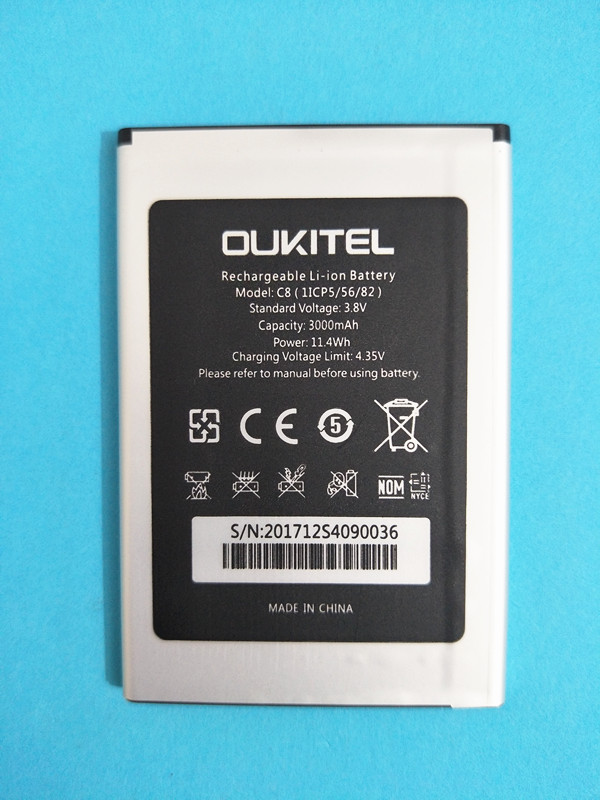 Azk Oukitel C8 Batterij Voor Oukitel C8 5.5 Inch Mobiele Telefoon Batterij 3000 Mah 3.8V