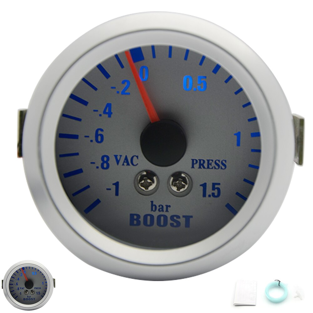 Depåtuning 2 &quot; 52mm led bilboost/vattentemp/oljetemp/oljetryck/varvräknare/volt/vakuummätare+mätare: Boost gauge bar