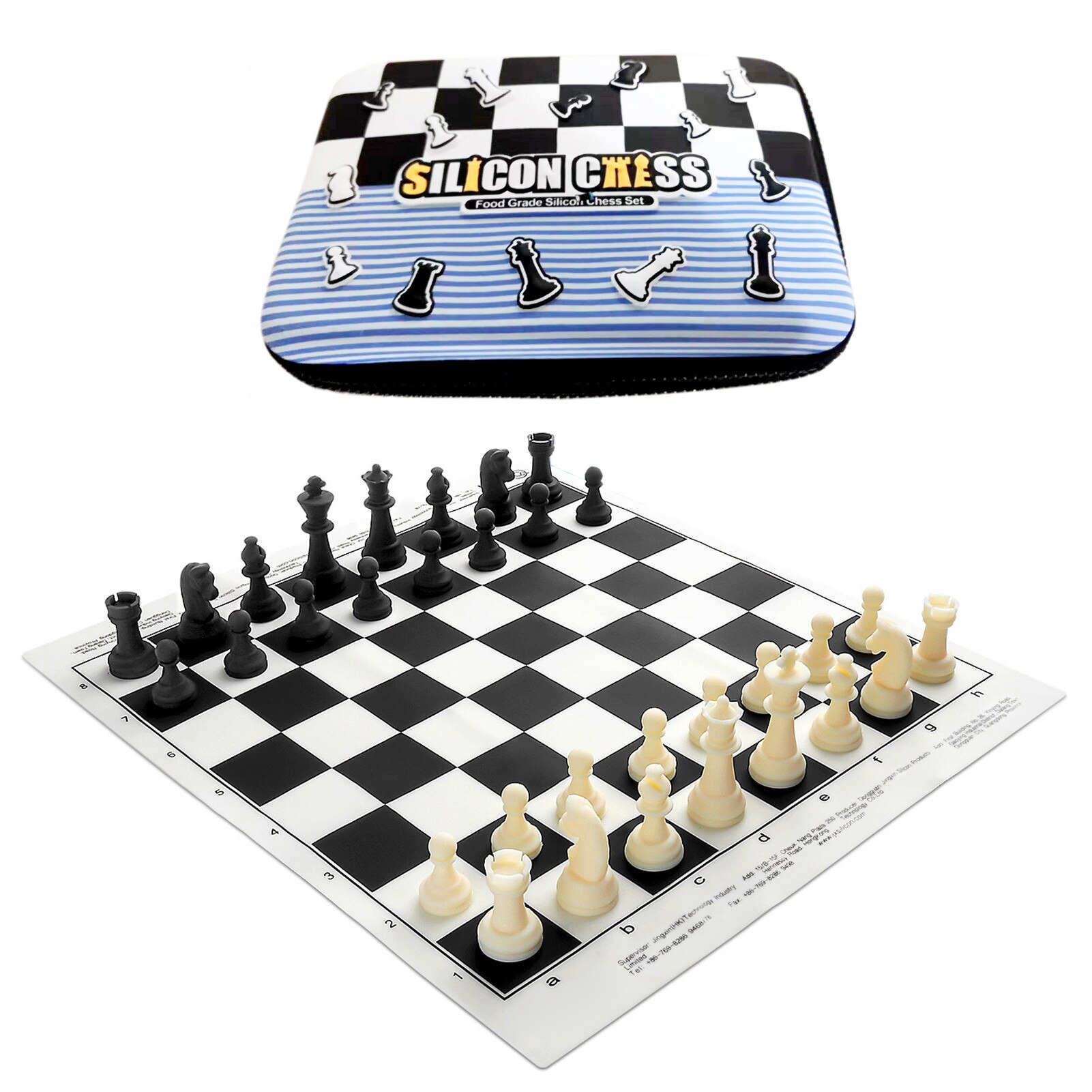 International Chess Board Game For Kids Silicone Board Portable Chess Family Travelling For Children Birthday Christmas