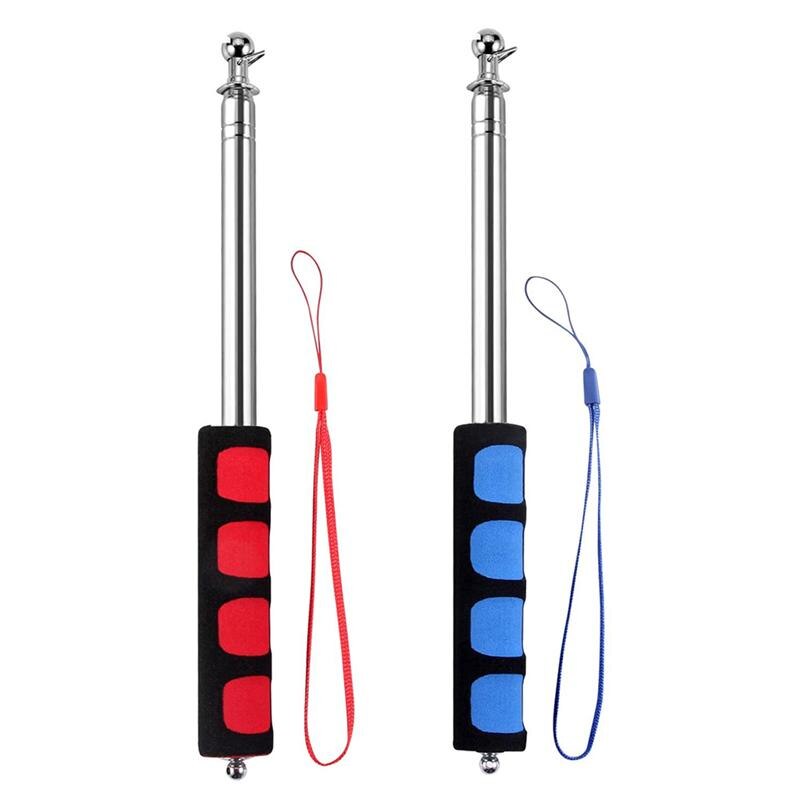 2pcs 1.2M Flagpole Telescopic Sponge Handle Handheld Guide Pole Supplies Flag Pole Rod for Tourist Parades Teaching