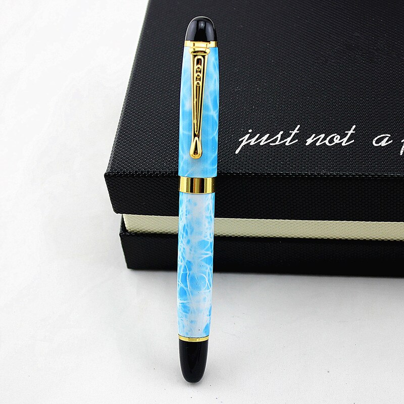 Luxury Metal Iraurita Fountain Pen 0.5mm Nib Sky blue Ink Pens Writing Stationery for School Student Office