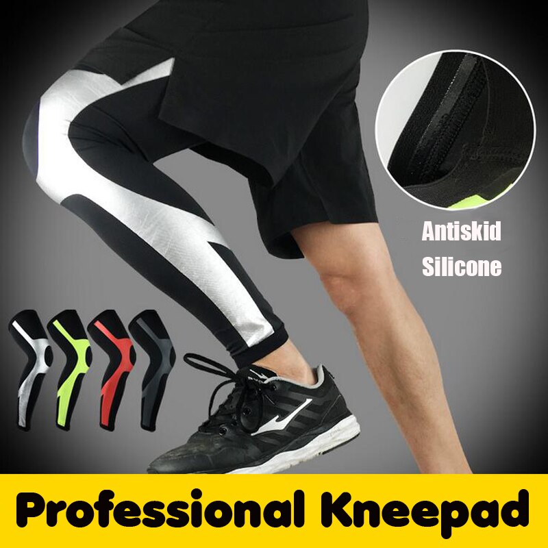 Mænd kvinder kompression fodbold basketball benærmer fitness løbeleggings tights sport fodbold benbeskytter cykling benvarmere