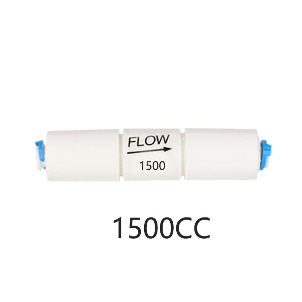 300CC RO Water System Waste Water Flow Regulater Restrictor 1/4&quot; OD Hose Reverse Osmosis Quick Pipe Fittiing: 1500CC