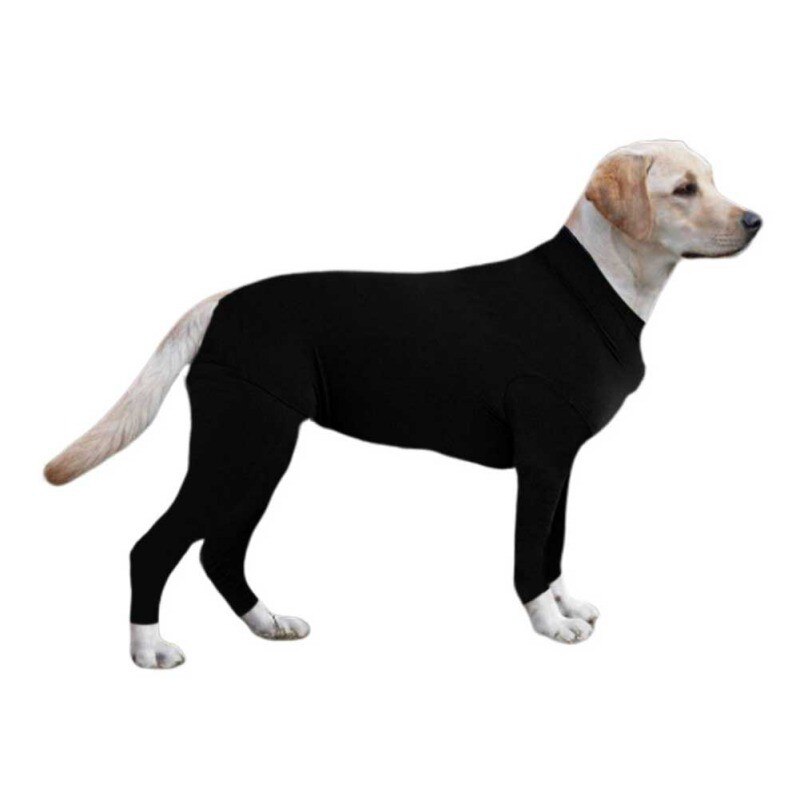 Post Operatieve Bescherming Herstel Lange Mouwen Bodysuit Jumpsuit Voor Honden Care Pak Jumpsuit Shirt Pyjama: Black / S