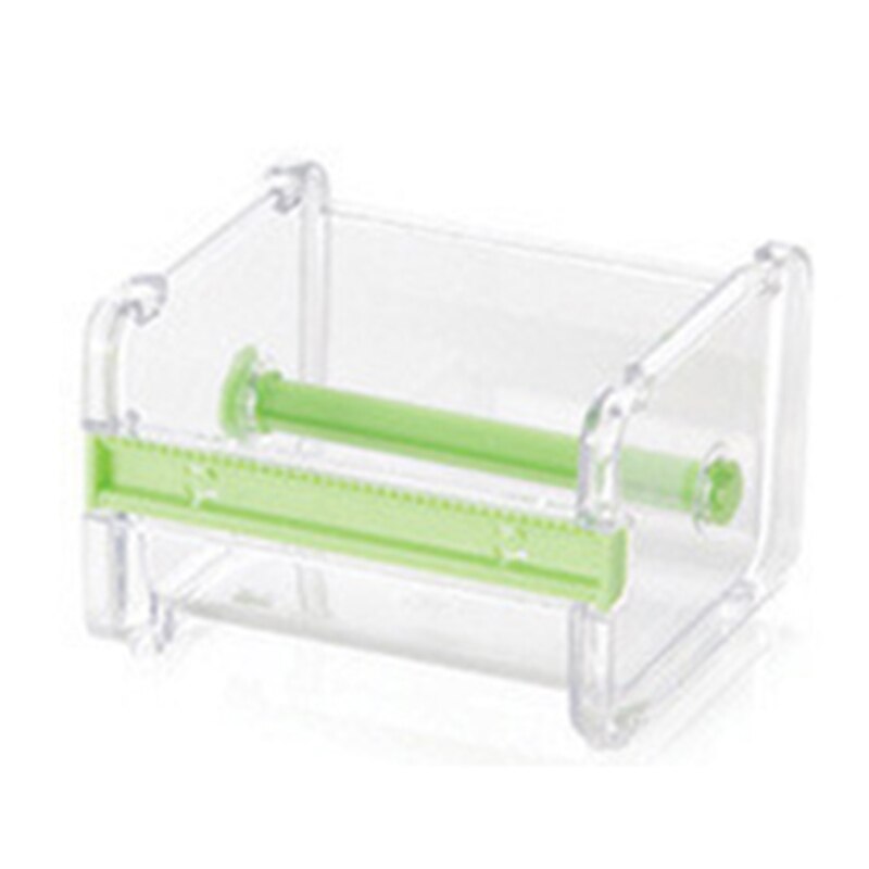 Washi Tape Dispenser Cutter Visible Desktop Multi Masking Tape Roll Holder Stationery For Desktop Diy Office Tape Dispenser Cutt: Green