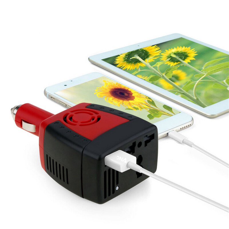 150W 2100mA Auto Omvormer Usb Voeding Dc 12 V-Ac 220 V Converter Transformator Laptop Mobiele Telefoon lader Universele Socket