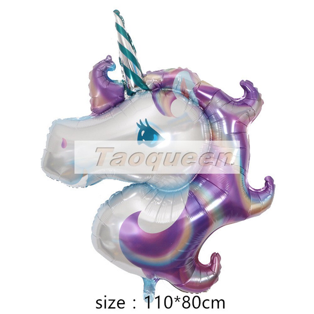 45-110cm Giant Unicorn Balloon Party Supplies Birthday Party Decorations Rainbow Balloons kids Foil Balloons cartoon hat: 3