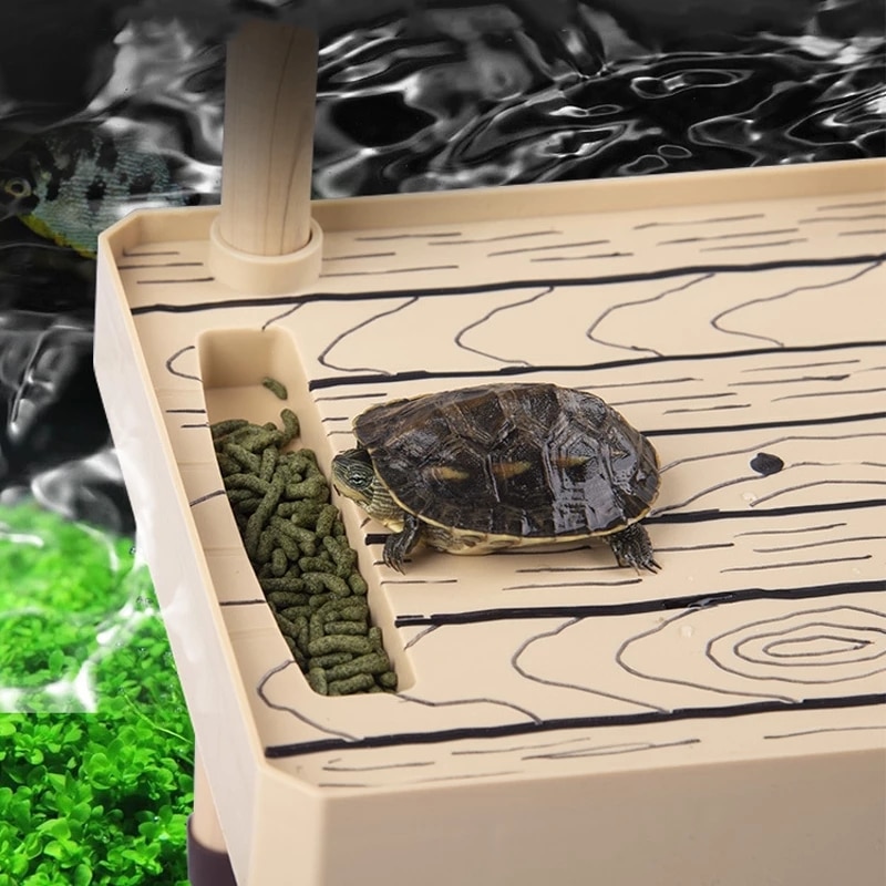 Skilpadde tørkeplattform brasiliansk vannskilpadde flytende øy skilpadde tank akvarium flytende tørkeplattform liggende plattform