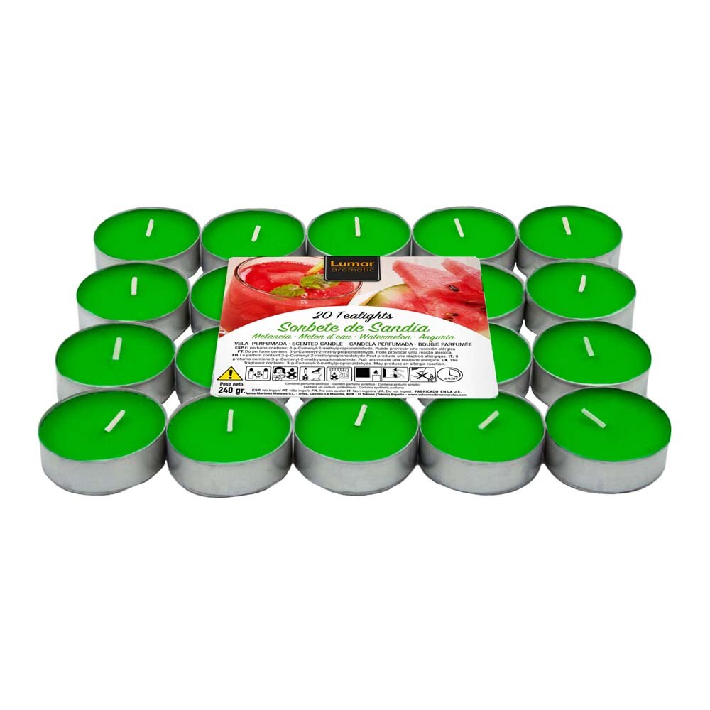 Pack 20 Theelichtjes Sandia Sorbet-Lumar Aromatisc... – Vicedeal