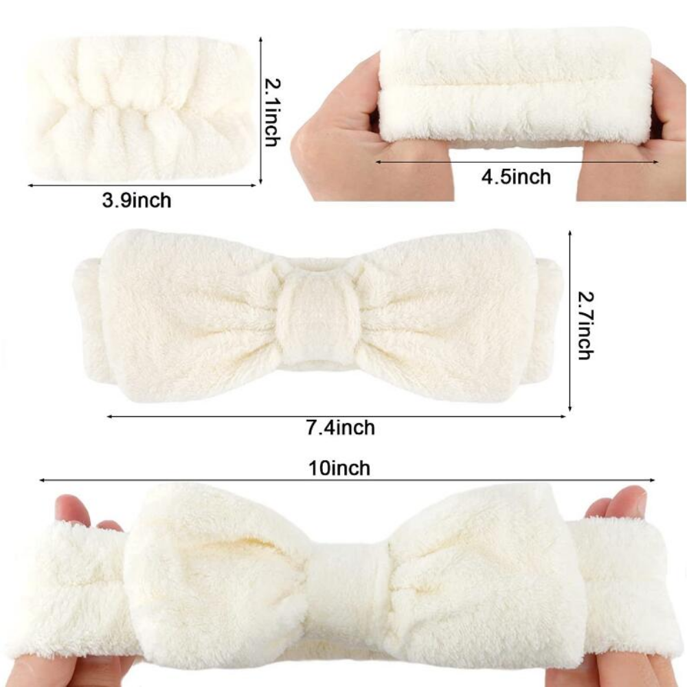 Diadema de Spa para lavarse la cara, toalla de maquillaje de microfibra, bandas para el cabello, banda absorbente para el sudor, 3 uds.