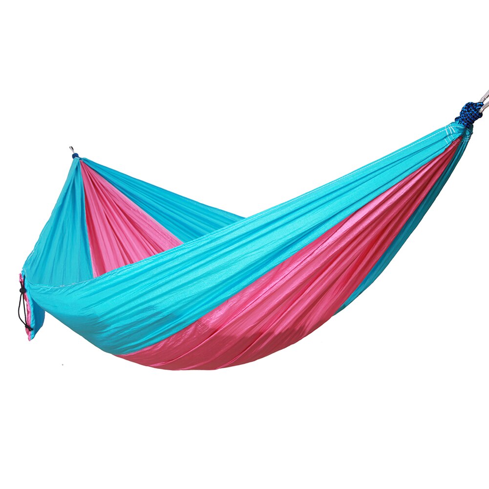Hamaca portátil para exteriores, para viajes, supervivencia, caza, cama para dormir, hamaca para relajarse, 2 correas, 2 mosquetones: P