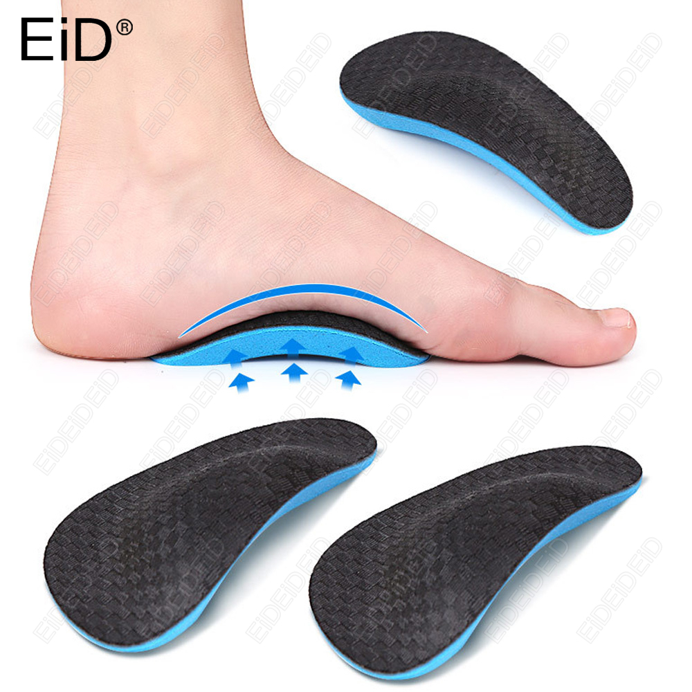 1/2 Pairs EVA Zachte Halve Inlegzolen Platte Steunzool Sport Palm Pad Voet Pijnbestrijding Platvoeten Correctie Orthopedische Schoen Inserts: Beige / 0.5