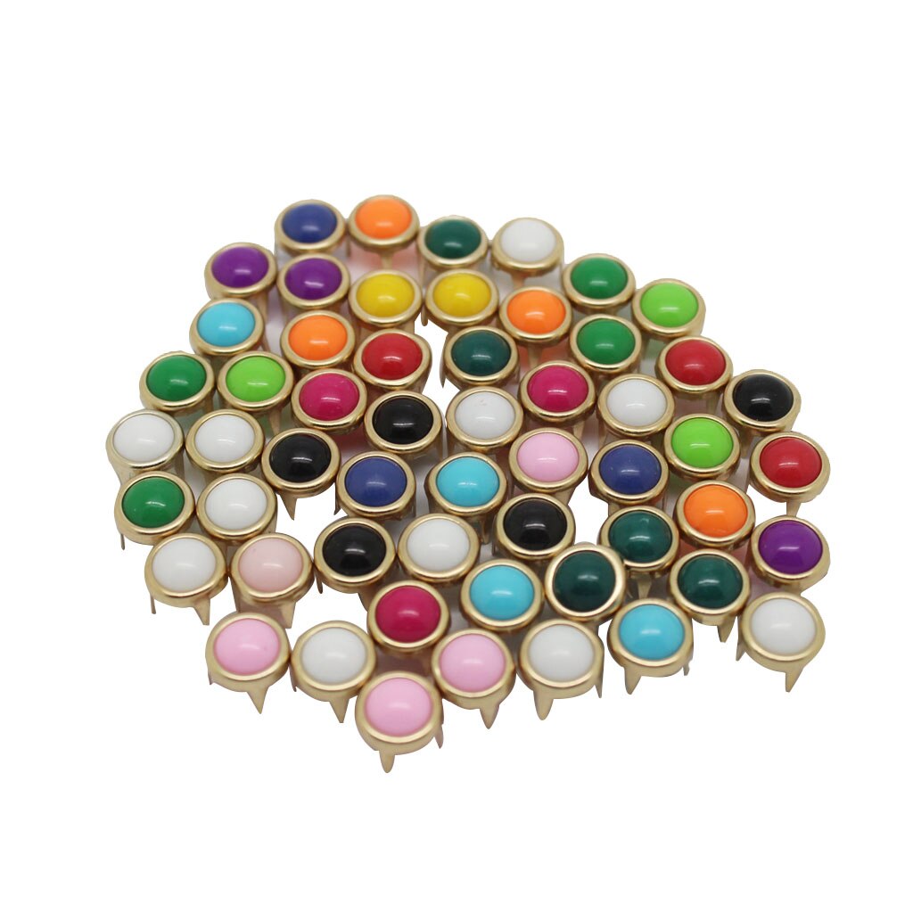 50Pcs 8Mm Parel Studs Klauwen Klinknagels Diy Ambachtelijke Benodigdheden Voor Kleding Tassen Decoratie