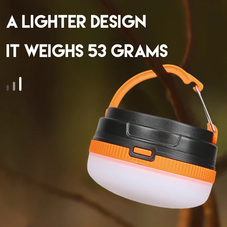 Led campinglys 3 lystilstande magnetisk hængende nødcampinglygte udendørs arbejde fiskeri vandreture campingudstyr