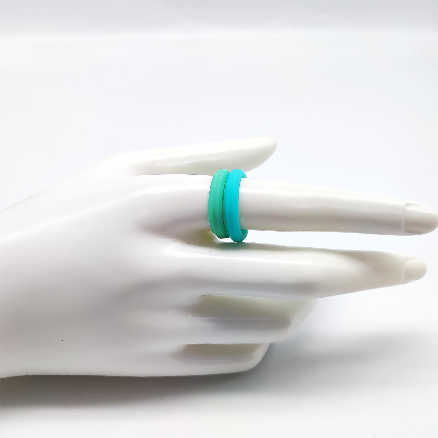 Anillo deportivo de silicona hipotenusa para mujer, 7 colores, bandas de goma para boda, anillos flexibles hipoalergénicos, 1 ud.