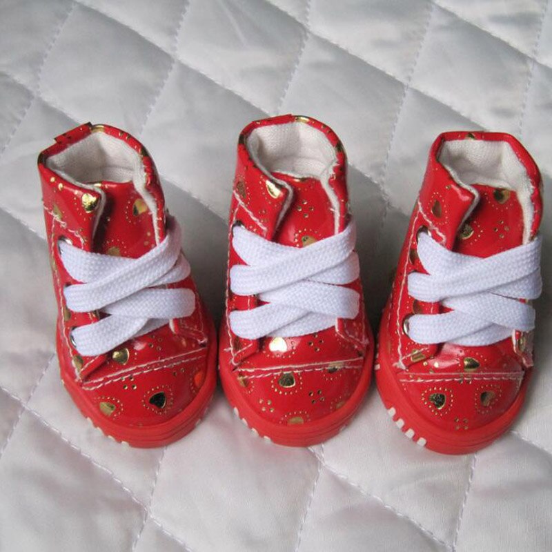 Hond Schoenen Leuke Hart Puppy Boot Outdoor Casual Mesh Sneakers Teddy Kleine Honden Schoenen Chihuahua Teddy XS-XL: Red / M