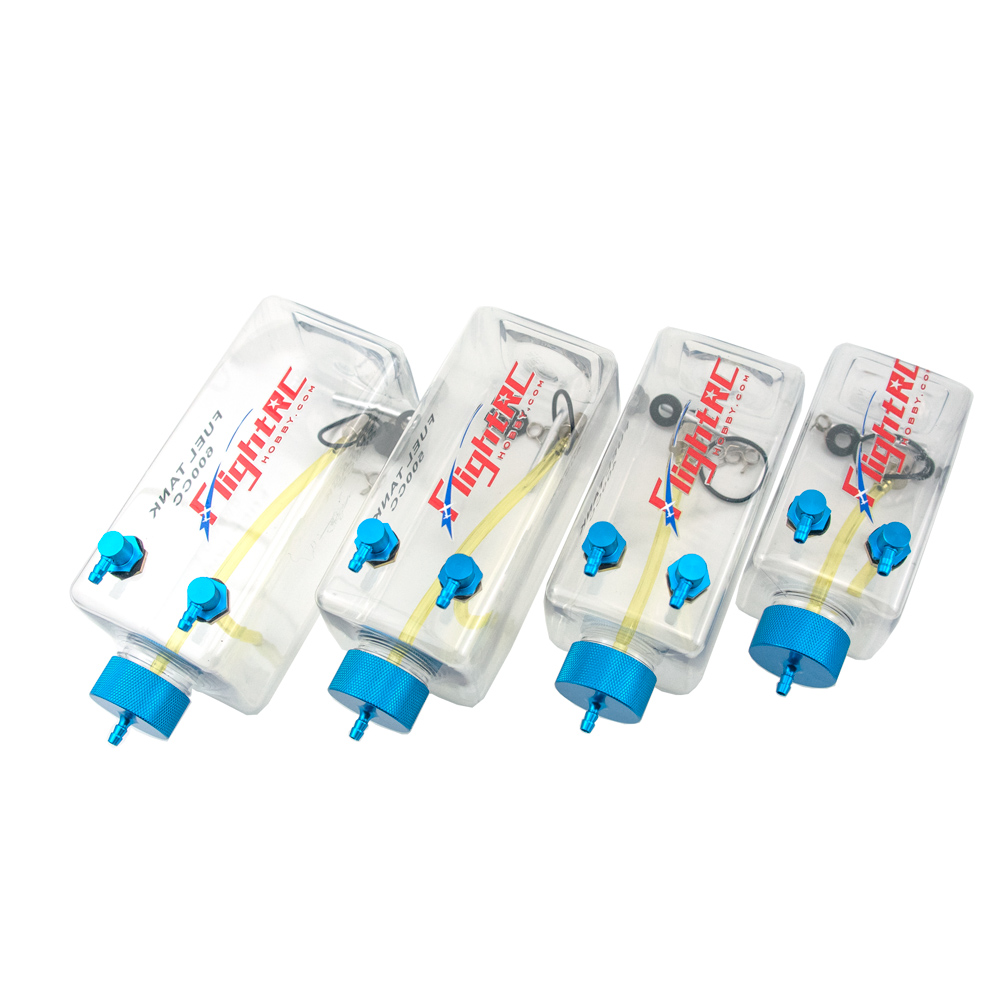 Réservoir de carburant essence bouteille en plastique Transparent 300/400/500/600/750/1000/1600ML/CC CNC en alliage d'aluminium pour avion à gaz et Nitro 1 pièce
