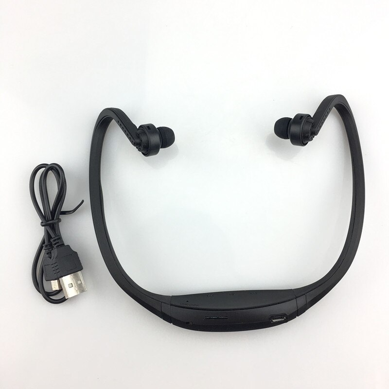 S9 Bluetooth Earphone Wireless Sports Bluetooth Headphones Support TF/SD Card Microphone For iPhone Huawei XiaoMi Phone: Black with TF Slot