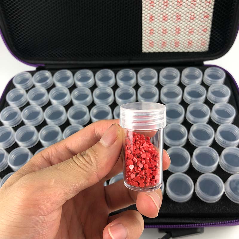 Étui de transport pour accessoires de peinture au diamant, boîte de rangement pour 60 bouteilles, sac à main pour outils de peinture au diamant