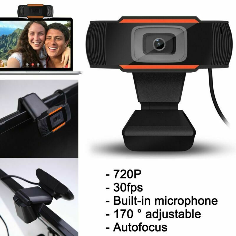 rotatable HD Webcam 720p USB Camera Video Recording Web Camera with Microphone For PC Computer Drive Free