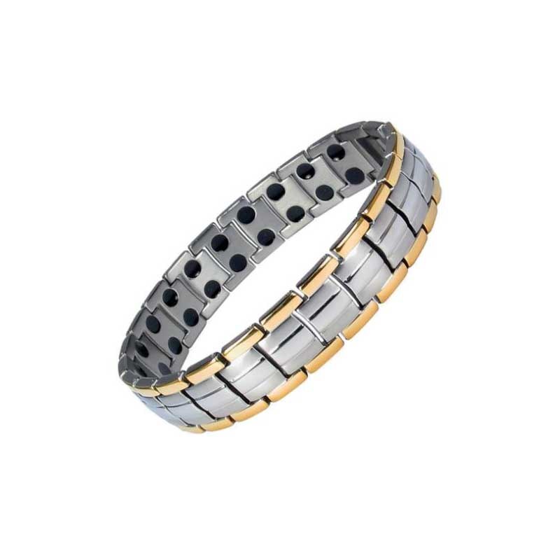 HANRIVER – bracelet de massage de physiothérapie à infrarouge lointain, aimant en acier titane, pierre de germanium magnétique: MULTI