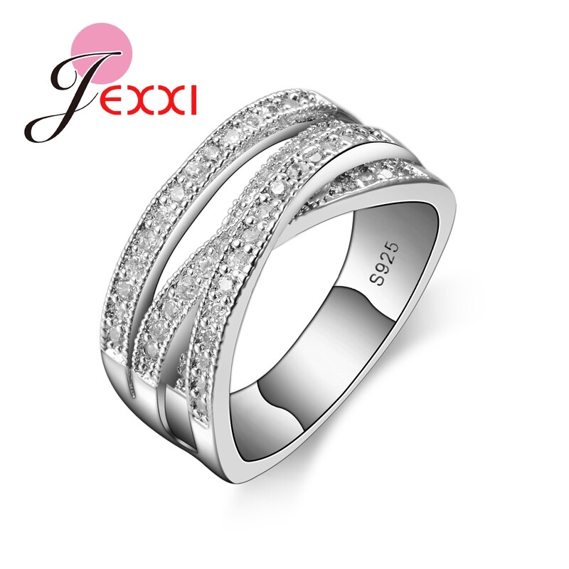 925 esterlina Anéis de Prata Para As Mulheres/Meninas Com AAA de alta Qualidade + Strass Austrain Genuine Wedding Engagement anillos