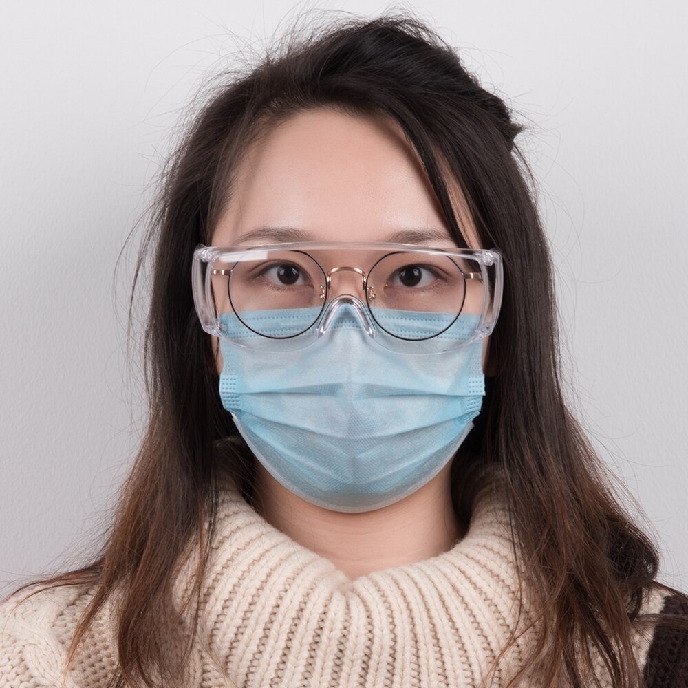 Transparant oculair fietsuitrusting pc-veiligheidsbril oogbescherming fietsbril anti-condens anti-stof & schokbril