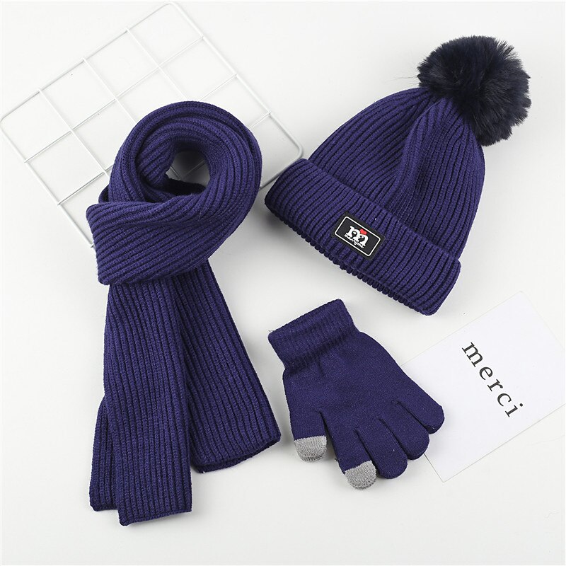 Acessórios de Inverno Menina Menino Chapéu do bebê Cachecol Conjunto Luva Chapéu Meninos Chapéu E Lenço Crianças Chapéu E Cachecol Conjunto: 5