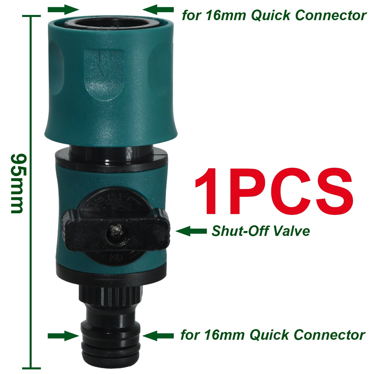 KESLA Garden Quick Connector Coupling w/ Shut Off Valve Switch Irrigation Watering 16mm 20mm Hose Pipe Adapter Fittings Repair