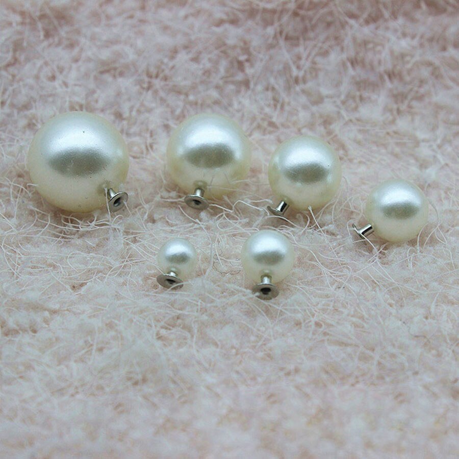 50 stk / lot 6-20mm abs perle nitende rhinestones tøj studs diy leverandør til brudekjole klud