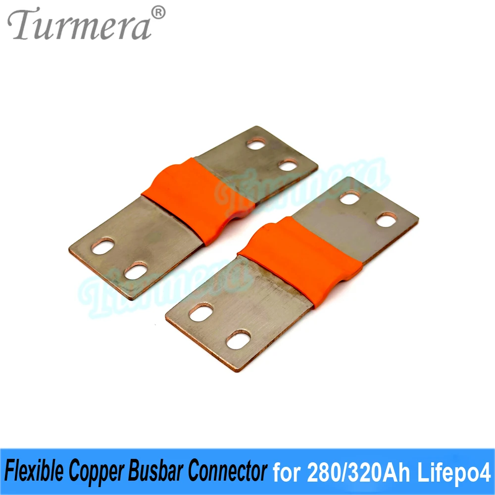 Turmera 12V 24V 48V Lifepo4 Batterie flexibel Sammelschiene Kupfer Verbindungsloch zu See 80mm 2mm 400A Pro 280Ah 320Ah Lifepo4: Schwarz