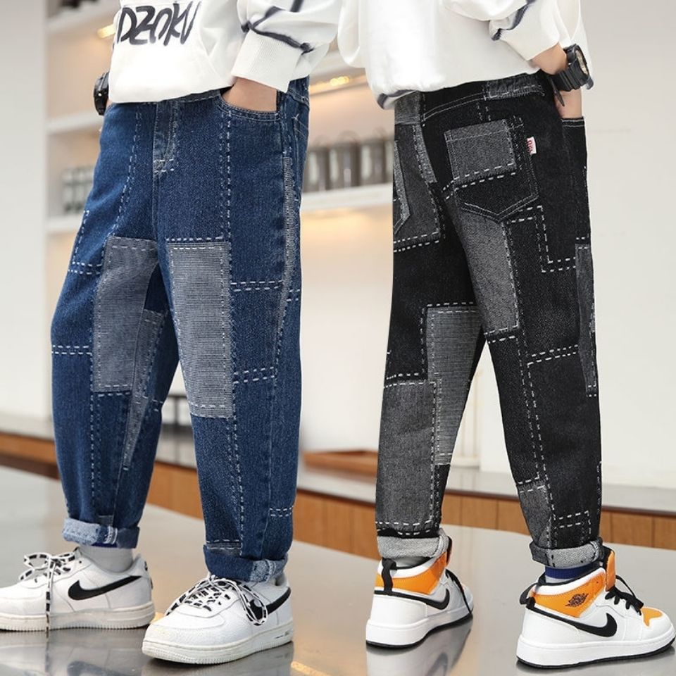 Pantalones vaqueros deportivos para niño, ropa para niño, talla 4, 5, 6, 7, 8, 9, 10, 11, 12