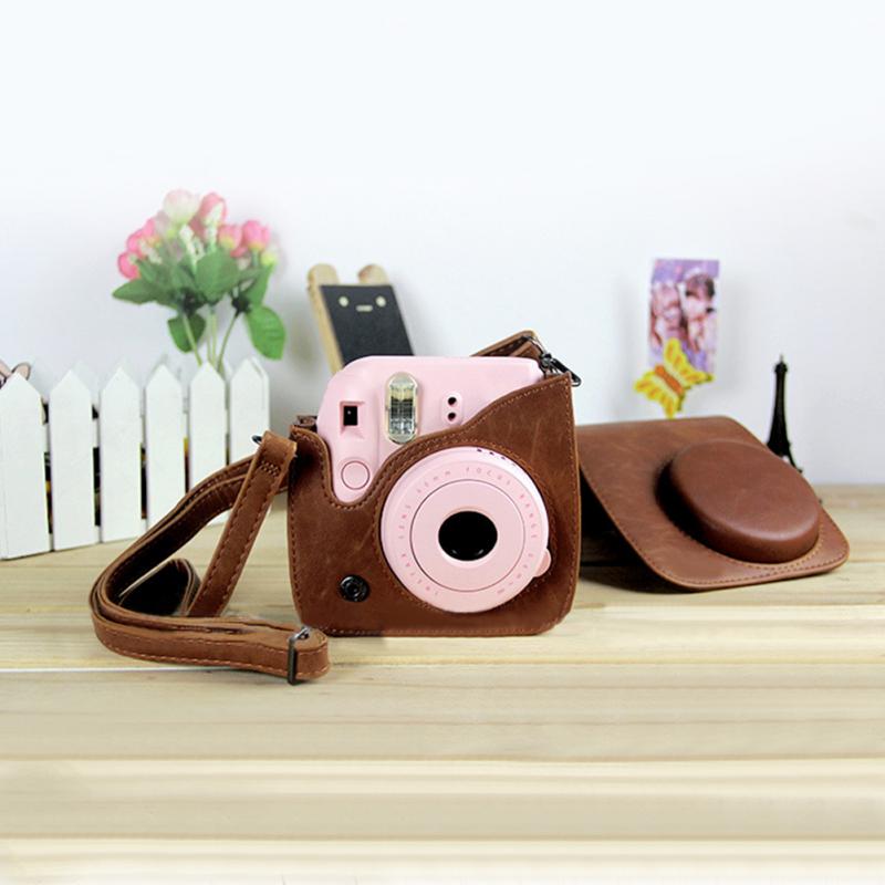 Classic Vintage Leather Camera Strap Bag Case Cover Pouch Protector Voor Polaroid Camera Voor Fuji Fujifilm Instax Mini 8