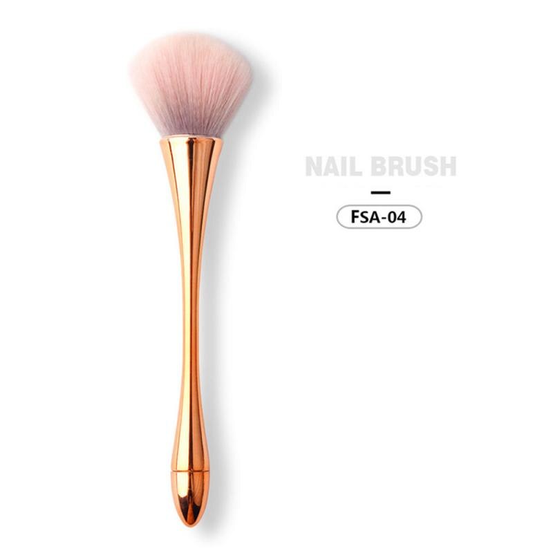 1 Uds. Cepillo de limpieza de uñas quitar polvo arte uñas manicura pedicura suave quitar polvo acrílico cepillo de limpieza para herramientas de cuidado de uñas: 04