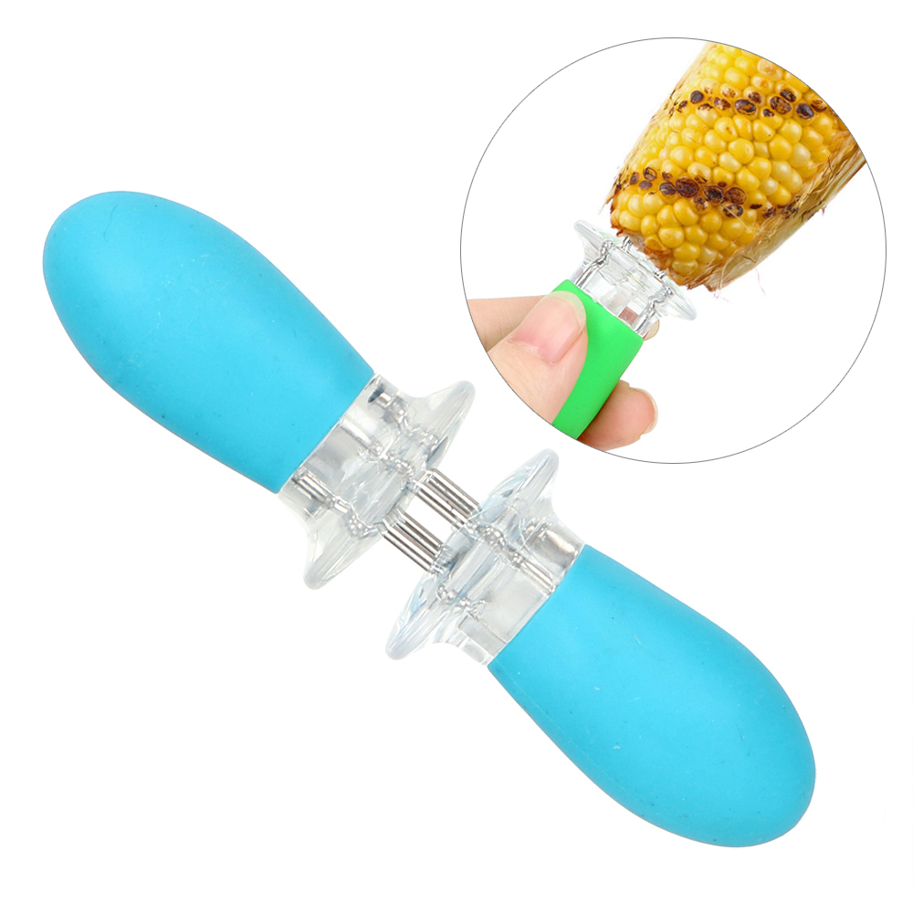 2 pcs/set BBQ Corn Holders Fork Multi-Function Stainless Steel Barbecue Corn Tools Party Kitchen Barbecue Supplies