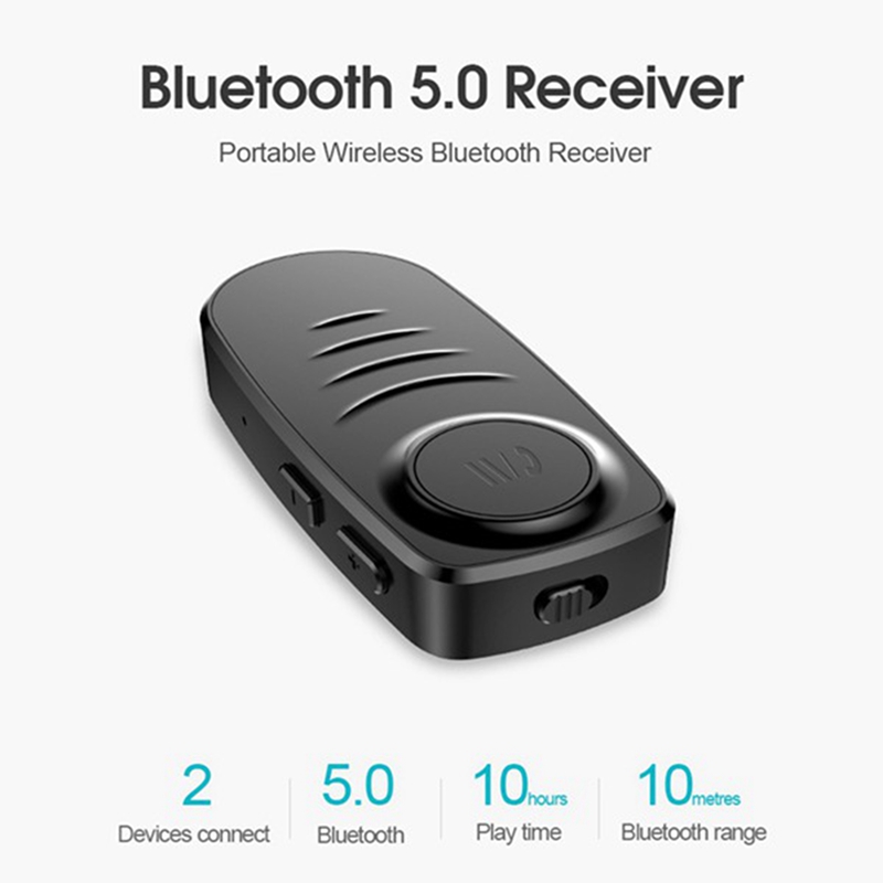Bluetooth 5.0 Audio-ontvanger, Handsfree Bellen, Noise Cancelling Bluetooth Muziek Ontvanger Voor Helder Geluid