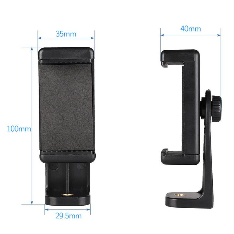 Stativfäste adapter mobiltelefon clipper hållare vertikalt stativ för smart stativ grad 360 för iphone för kameratelefon  w6 w 9